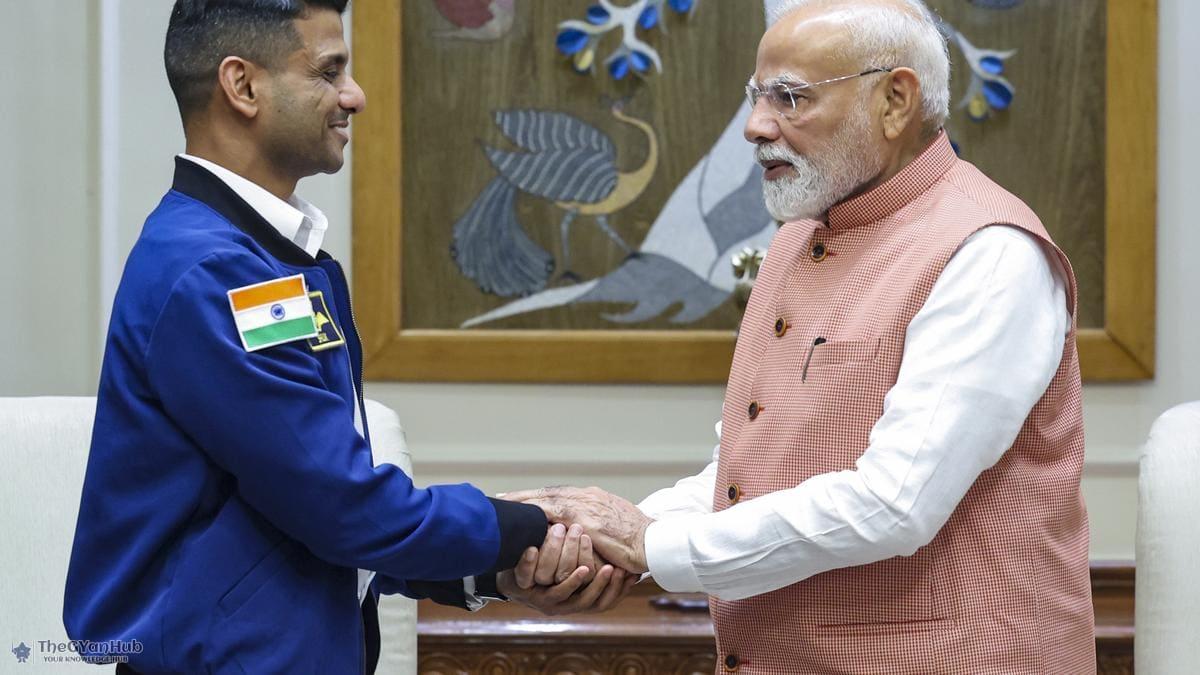 भारतीय अंतरिक्ष यात्री ग्रुप कैप्टन शुभांशु शुक्ला ने प्रधानमंत्री से की मुलाकात