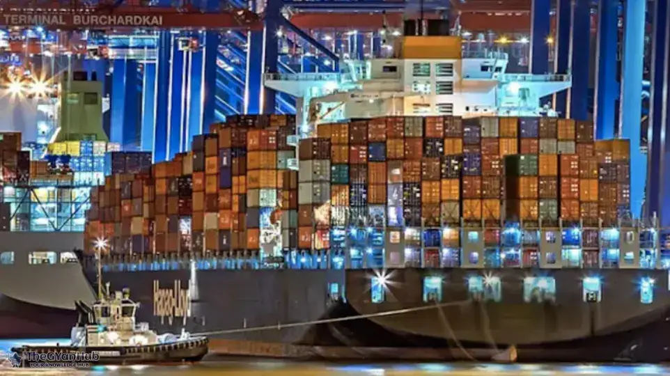 Indian logistics hub illustrating growth in imports amid declining US exports