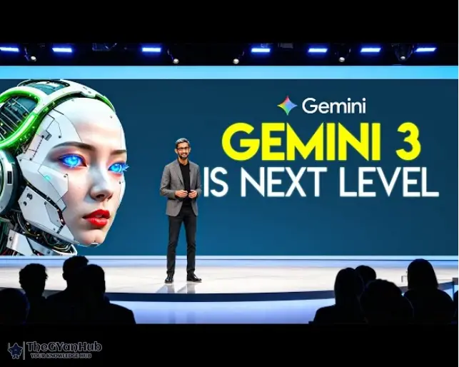 Sundar Pichai presenting Google’s AI investment strategy focused on India and global advancements