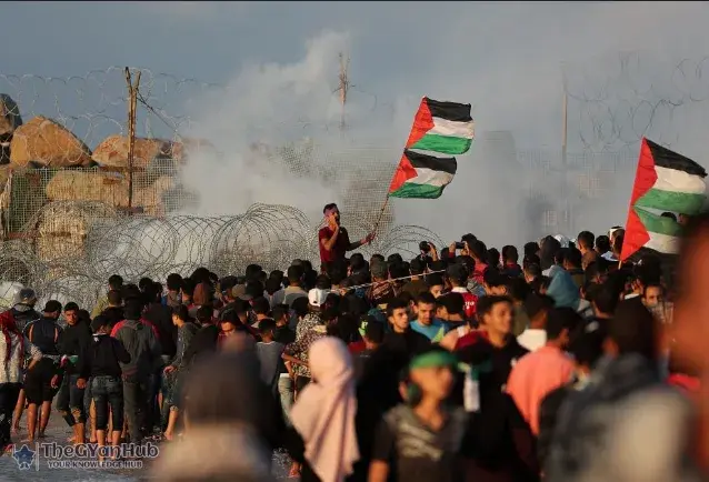 Humanitarian trucks lined up near Gaza border as ceasefire tensions mount