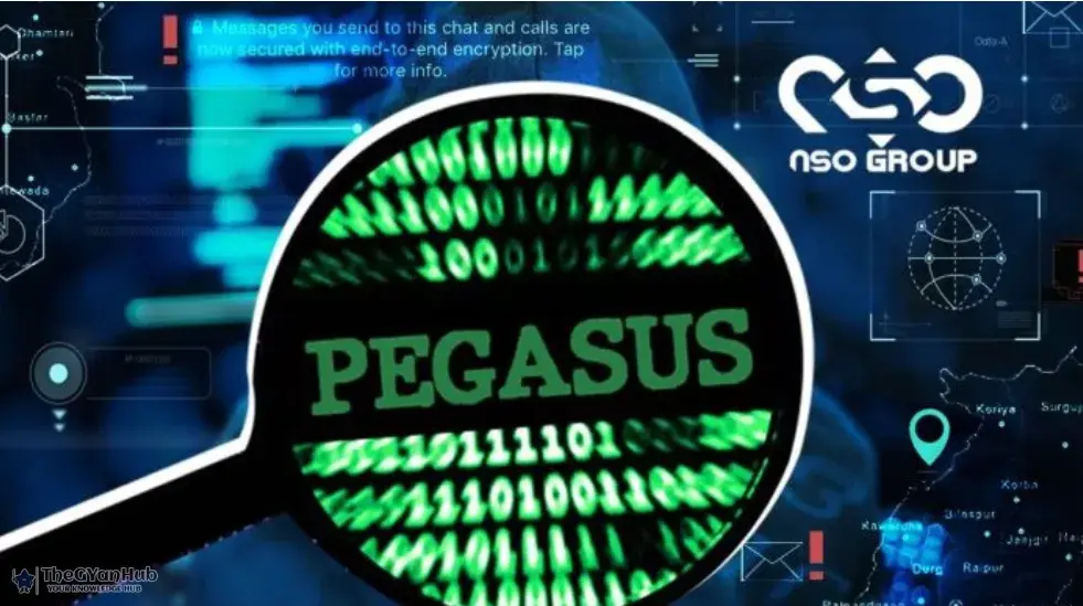 WhatsApp logo with legal gavel symbolizing court ban on NSO Group activities