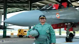 President Droupadi Murmu alongside Indian Air Force officers before Rafale sortie