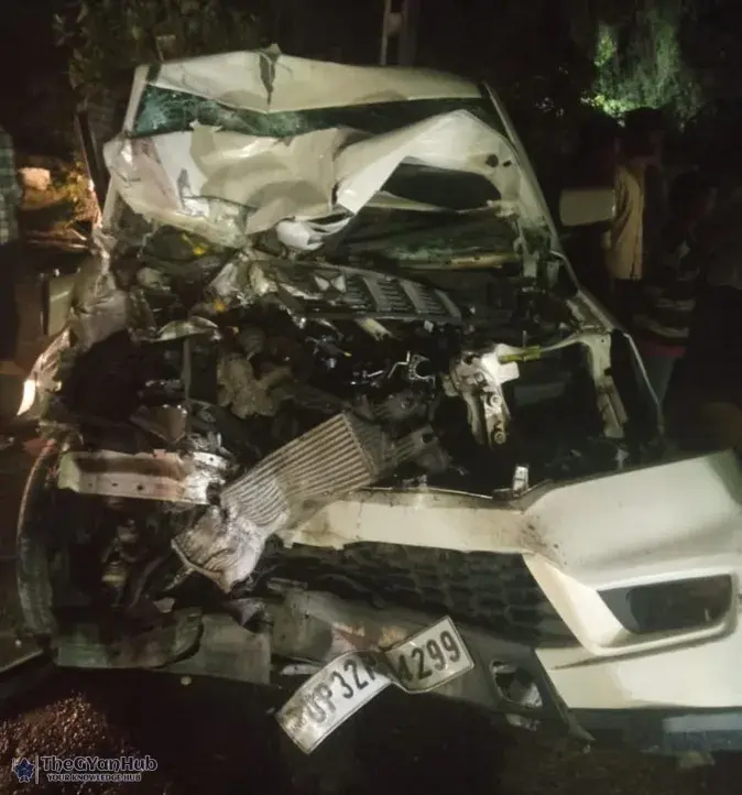 कंटेनर ने रोक दी एसयूवी की राह, अमेठी में एक युवक घायल-मृत, हाईवे जाम