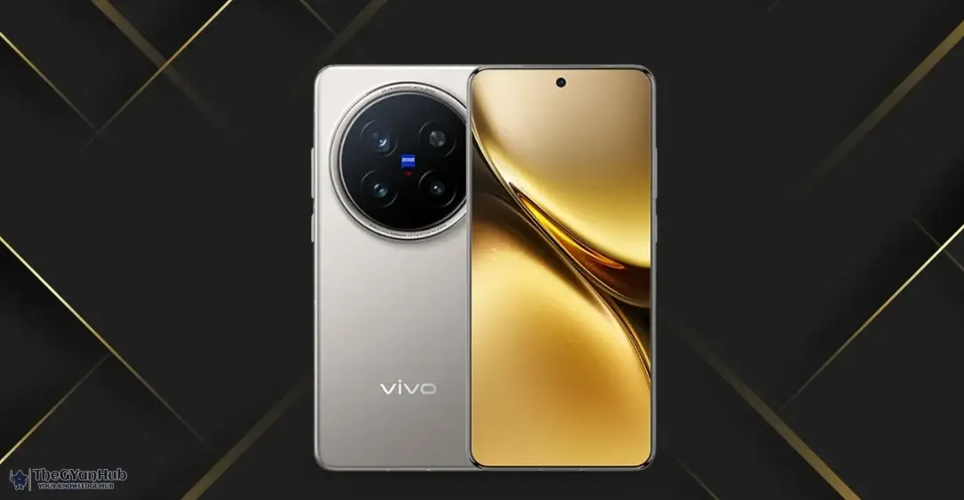 Vivo X300 Series launch event banner with OriginOS 6 interface on screen