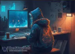 Laptop screen showing YouTube videos with a red warning symbol for malware risk