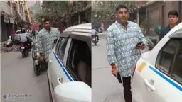 Taxi driver threatened at gunpoint by a passenger in Delhi over a booking issue