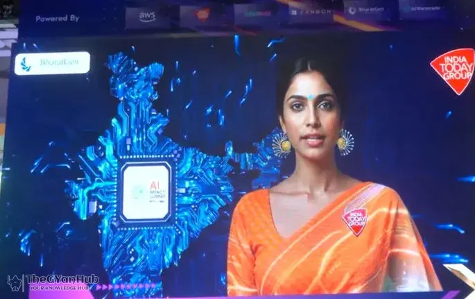 Revolutionary AI-powered news anchor Sutra introduced by India Today Group at a major AI summit event
